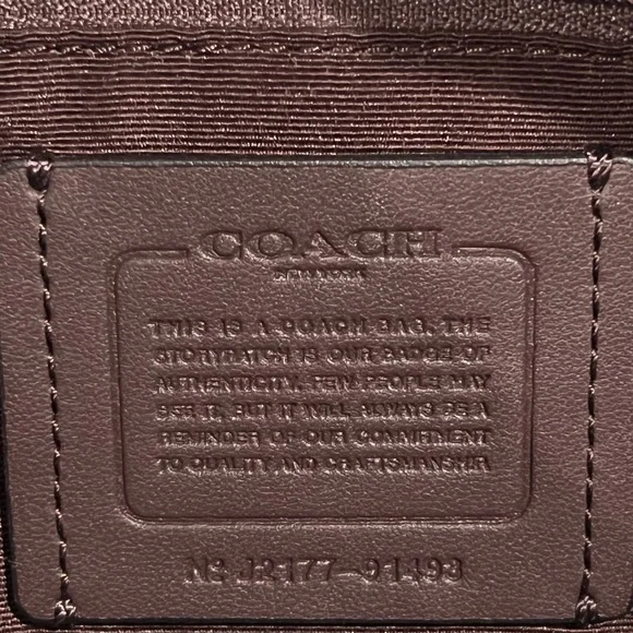 Coach large Lillie 91493 leather forest green satchel crossbody women purse - Picture 9 of 11